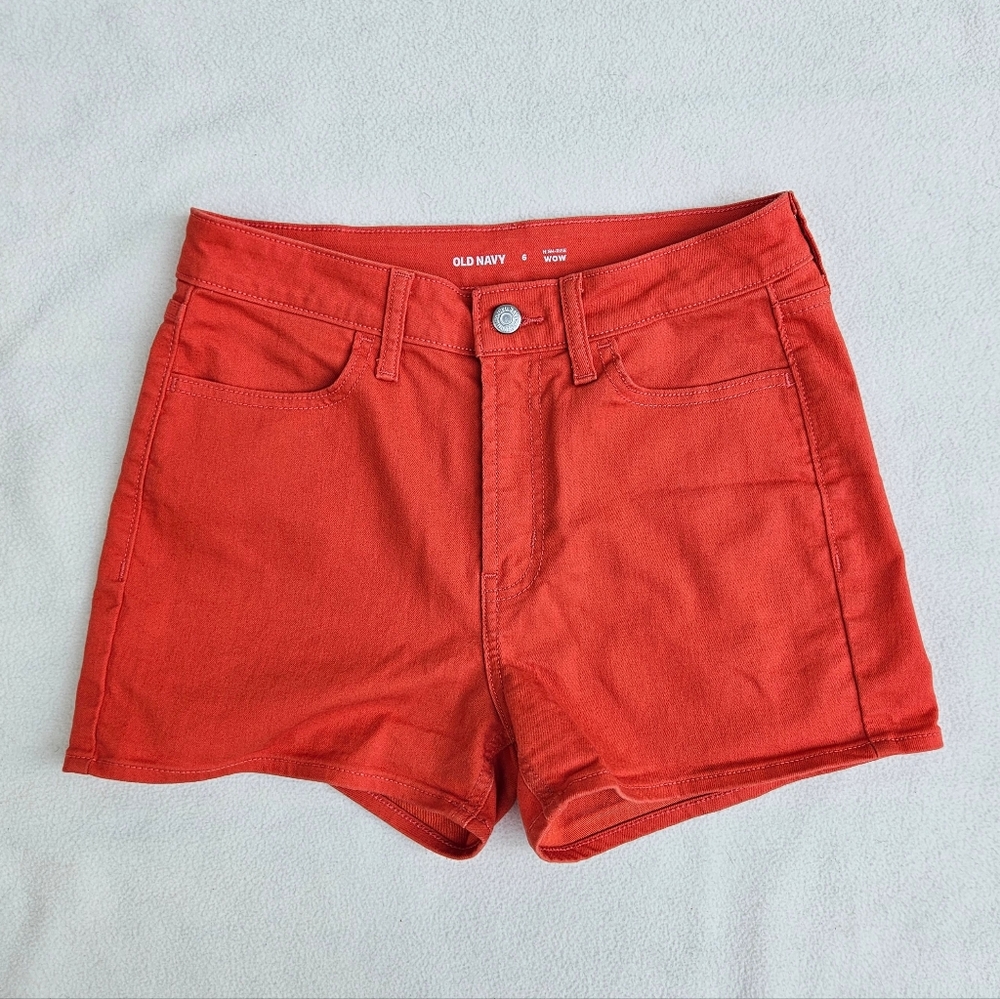Old Navy Orange Jean Shorts Casual Summer Style